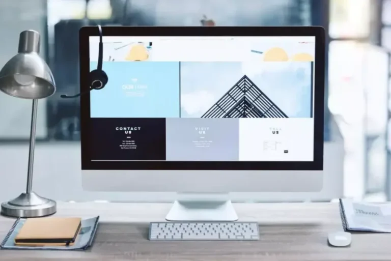 Clean website UI design layout